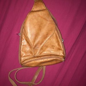 Vintage brown mini backpack